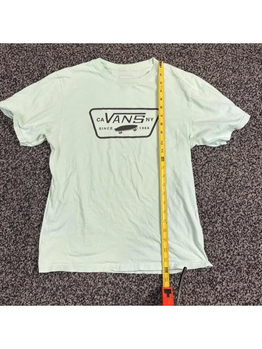Vans white t-shirt with black logo, kids xl